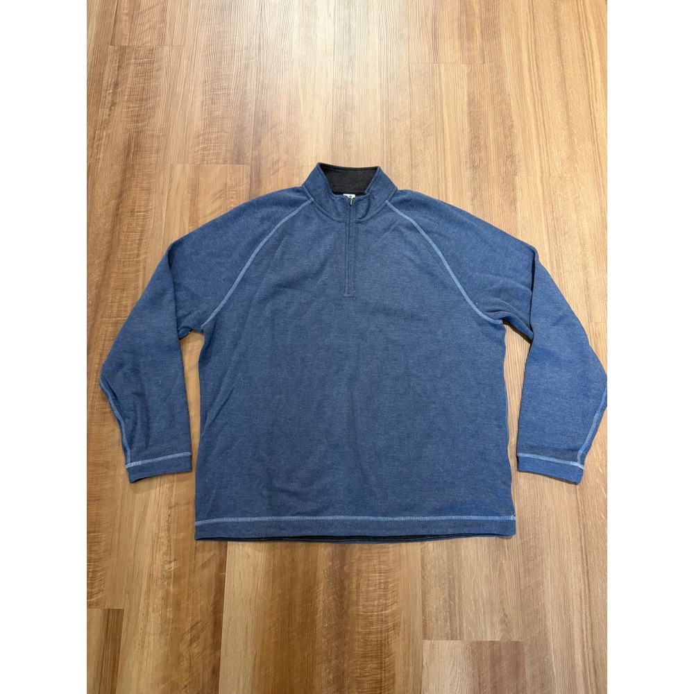 Johnnie-O Quarter Zip Pullover Mens XL Twilight Blue‎ JMKO 1590 Heathered Raglan
